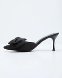 Carmeline Bow Mule Heels