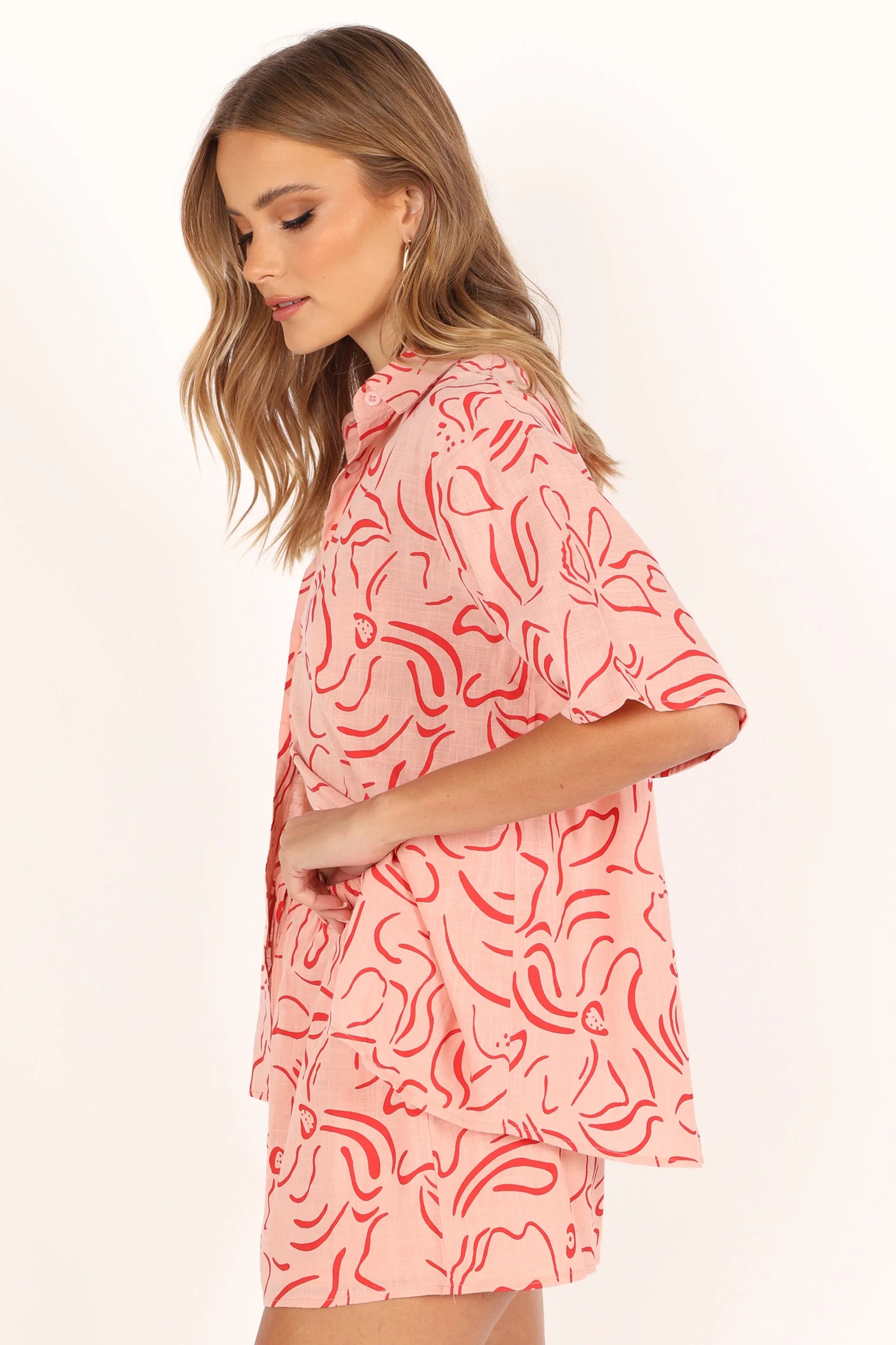 Flower Power Short Set Pink