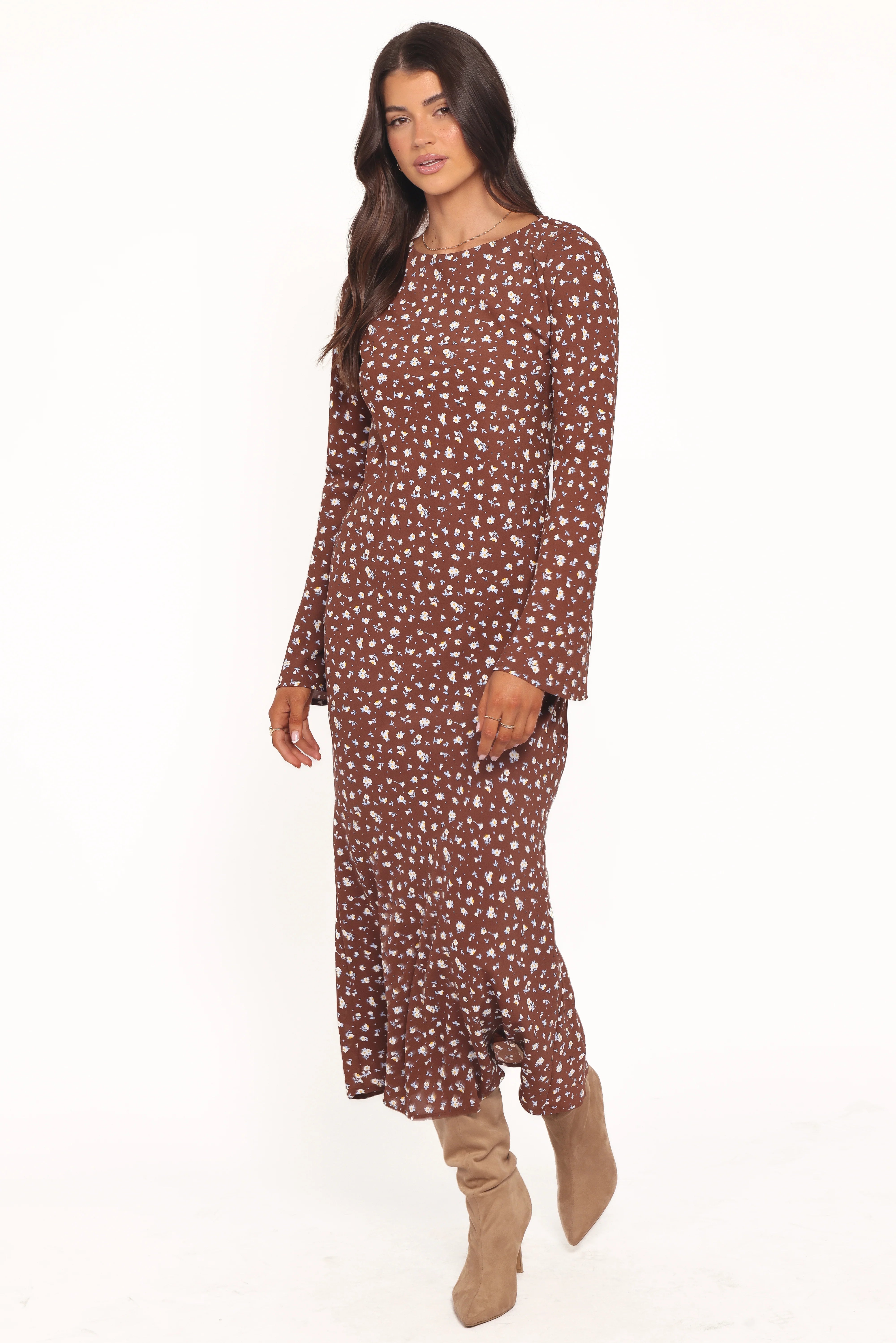 Talitha Maxi Dress Brown Floral