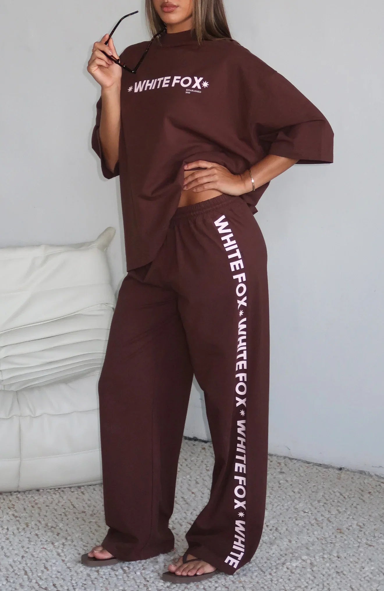 Tender Hearts Track Pants Chocolate