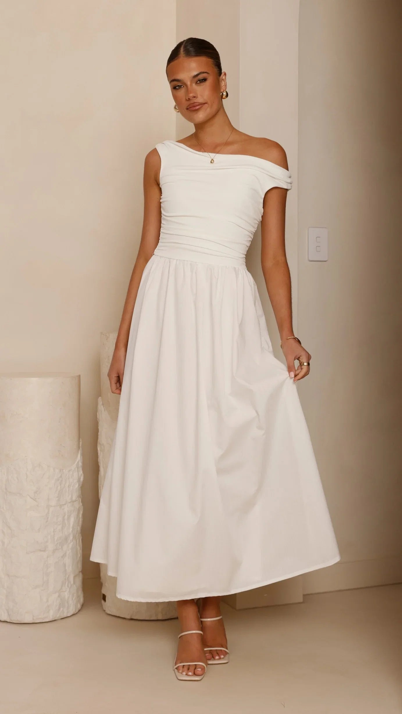 Immy Midi Dress White