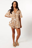 Sebastian Romper Tan Soleil Print