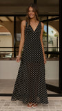 Oriella Maxi Dress Black Polka