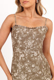 Ashton Midi Dress Olive Floral