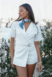 Rhi Denim Romper White