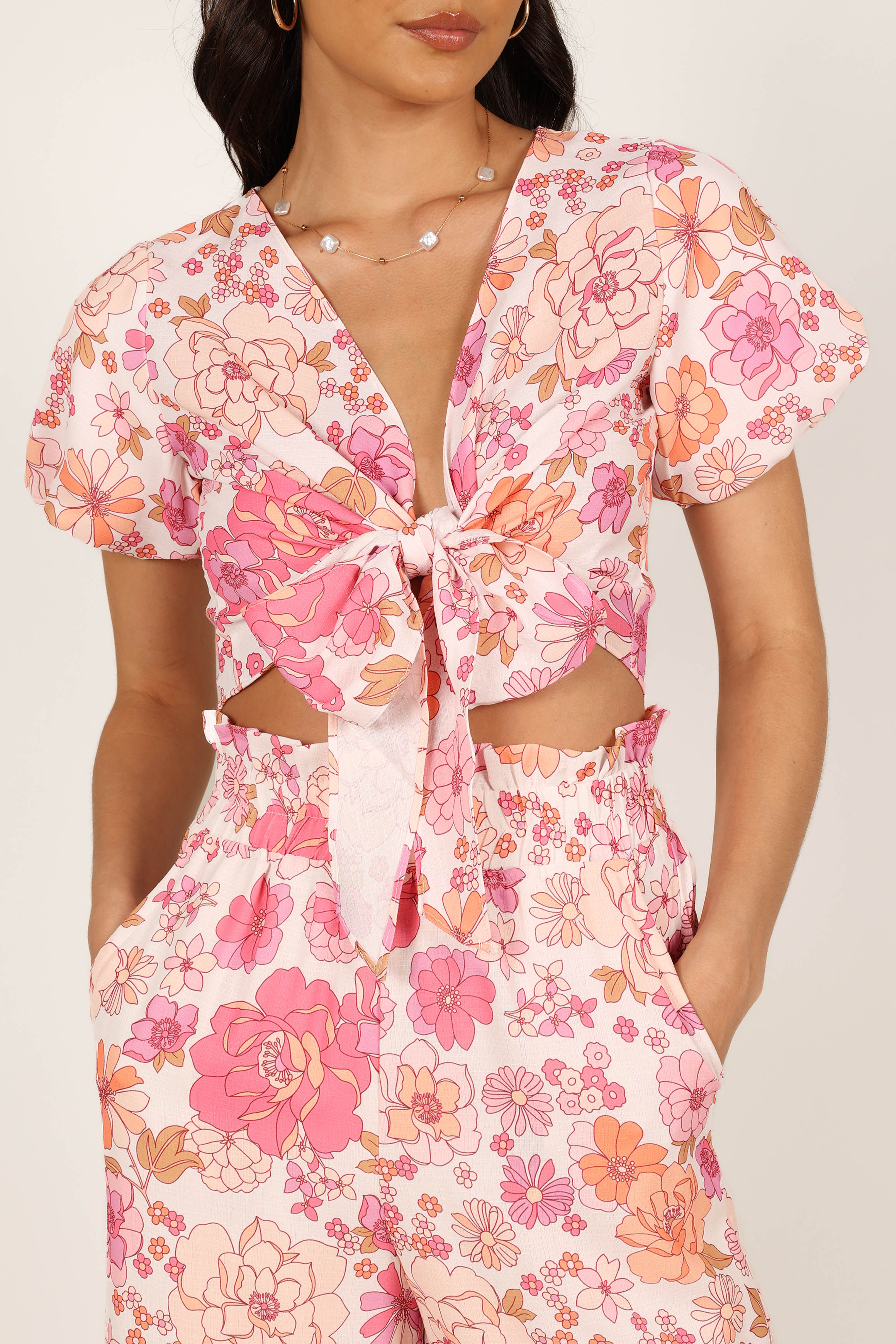 Matilda Top Pant Set Pink Floral