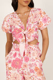 Matilda Top Pant Set Pink Floral