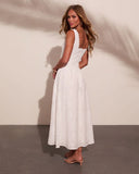 Darling Bloom Embroidered Floral Maxi Dress