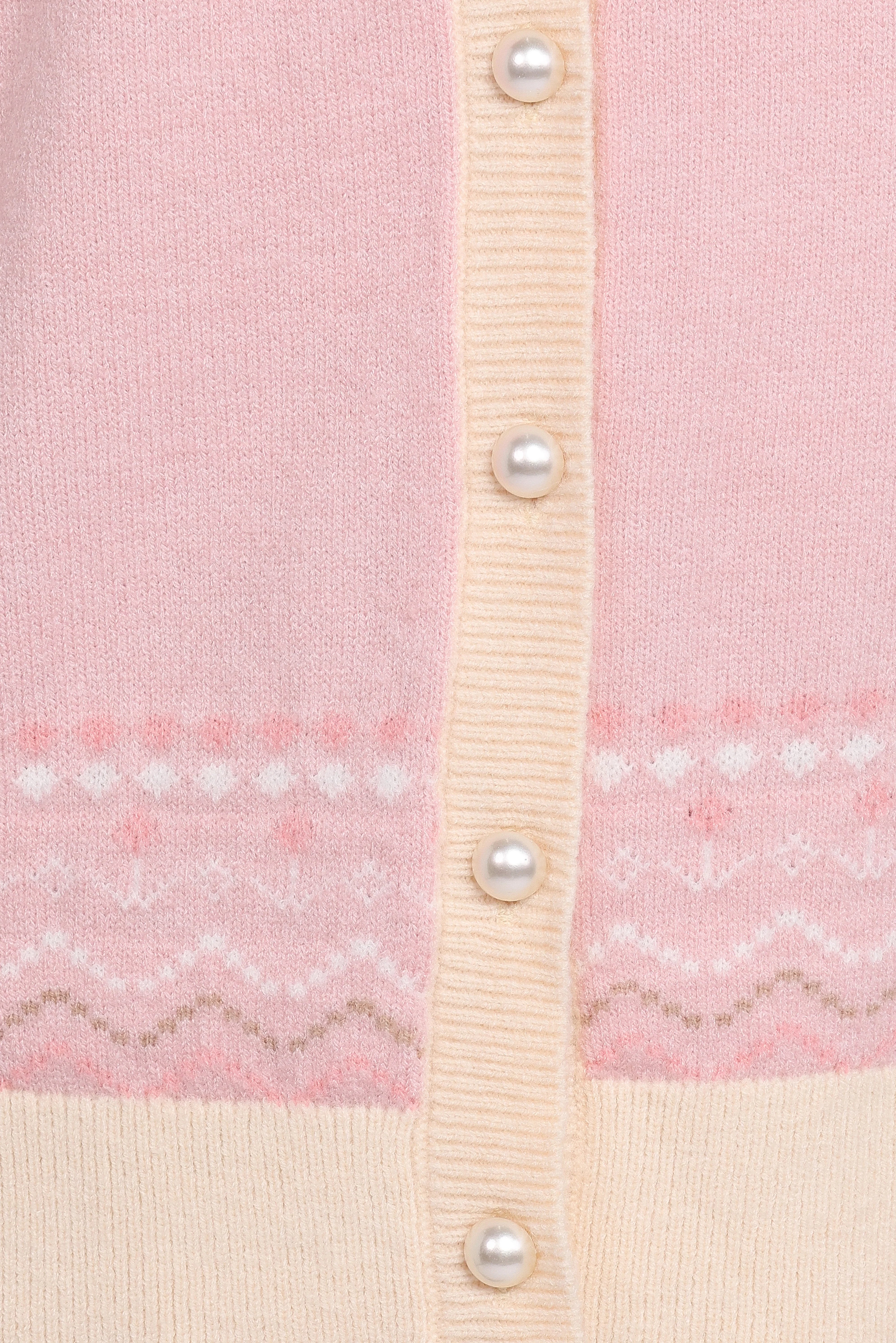 Poppi Fairisle Cardigan Pink
