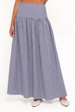 Laurita Maxi Skirt Navy Gingham
