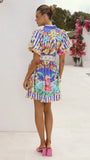 Talisha Mini Dress Positano Cobalt