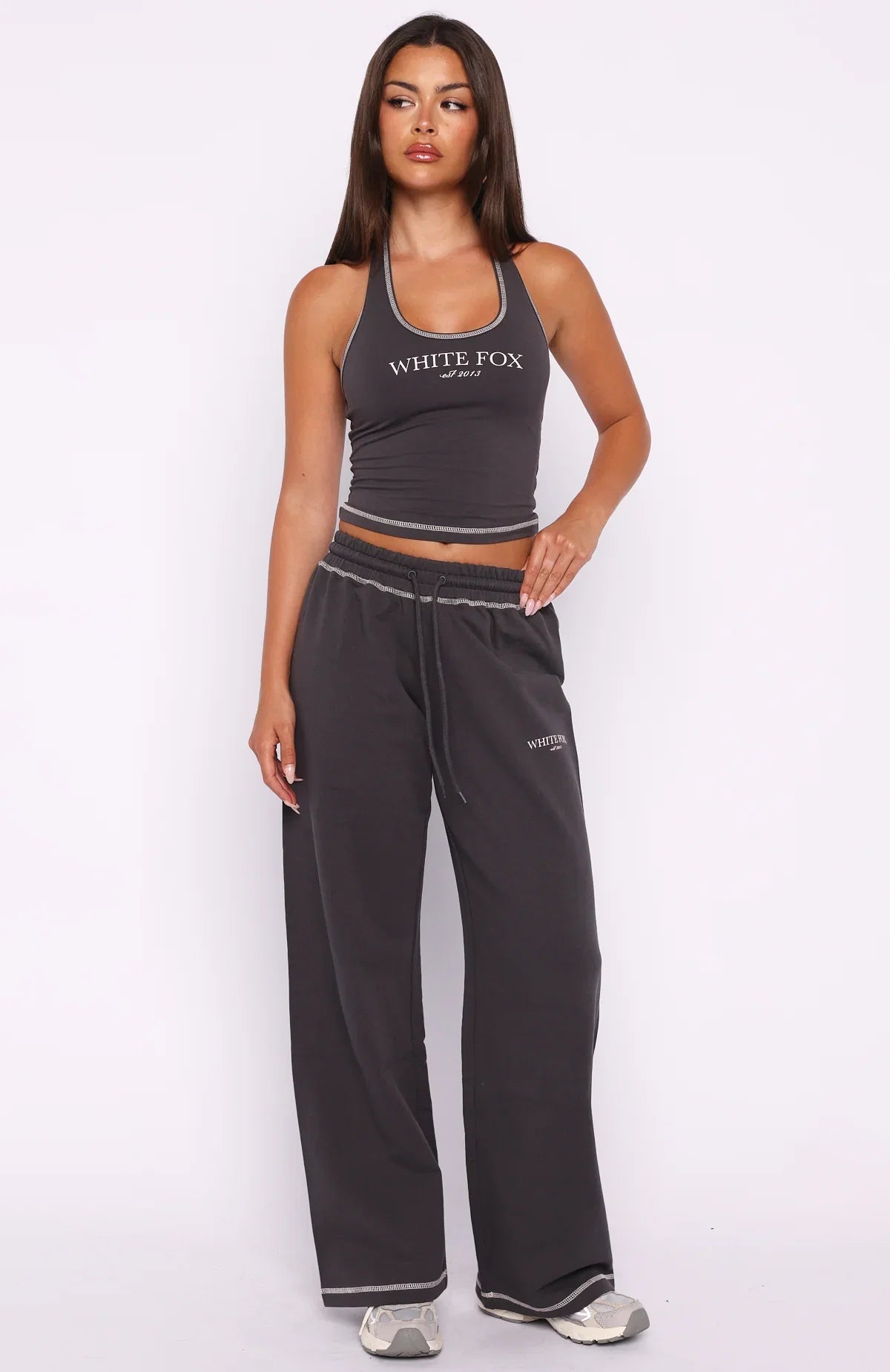 Chill In Style Halter Top Charcoal