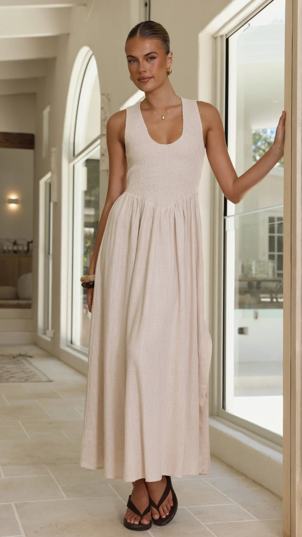 Amira Maxi Dress Natural