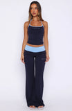 Glow Game Flare Pants Navy