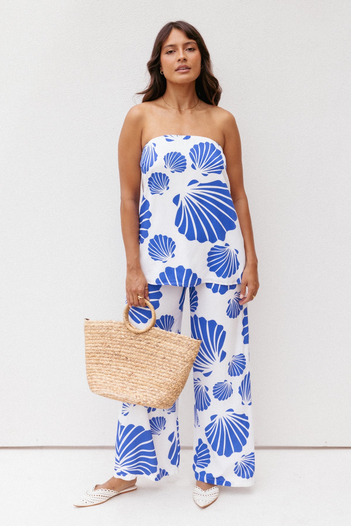 Kristy Pant Set Blue Shell