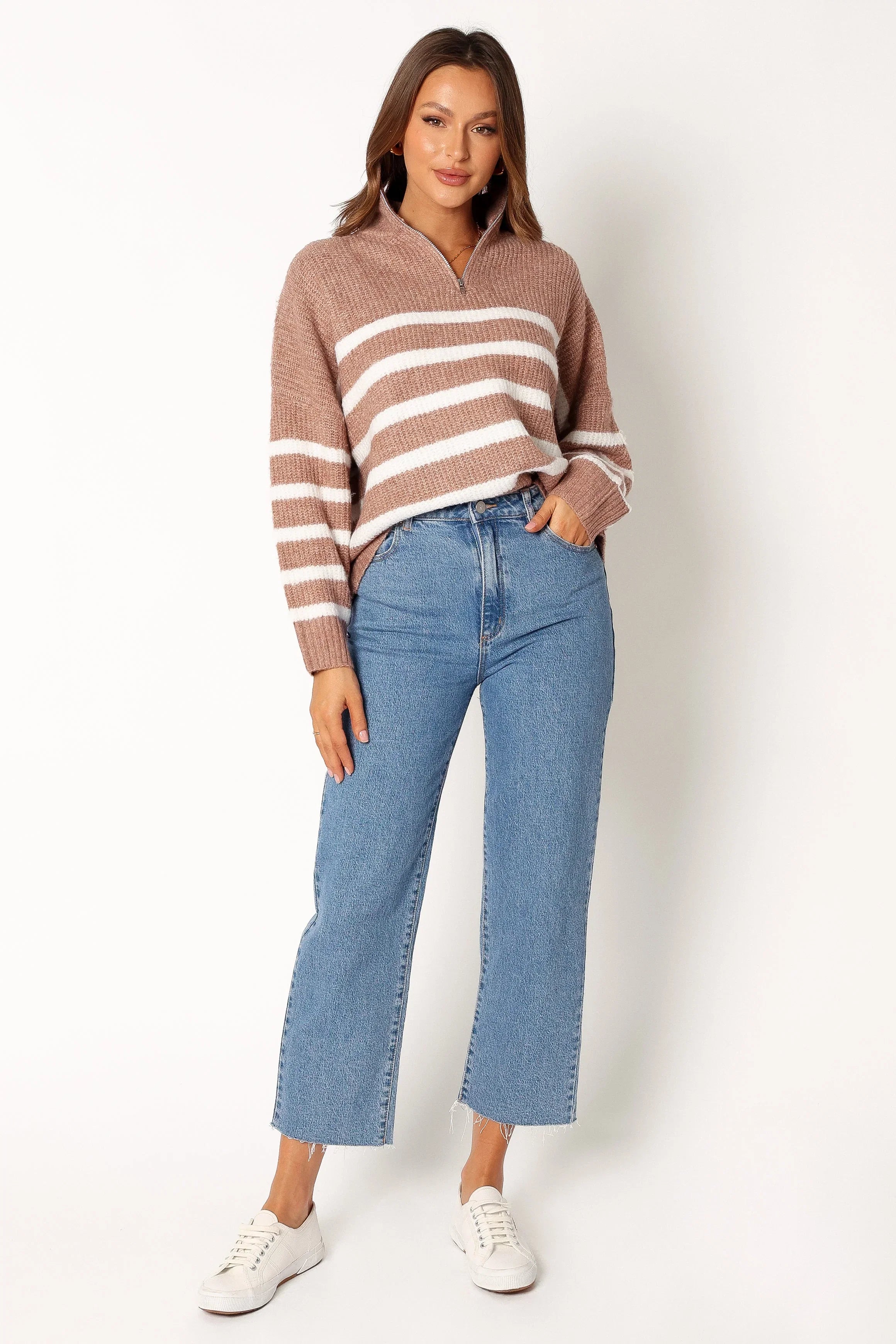 Miranda Knit Sweater Taupe