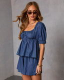 Bare Afternoon Contrast Back Tie Top