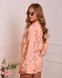 Soft Spoken Letter Floral Bomber Jacket