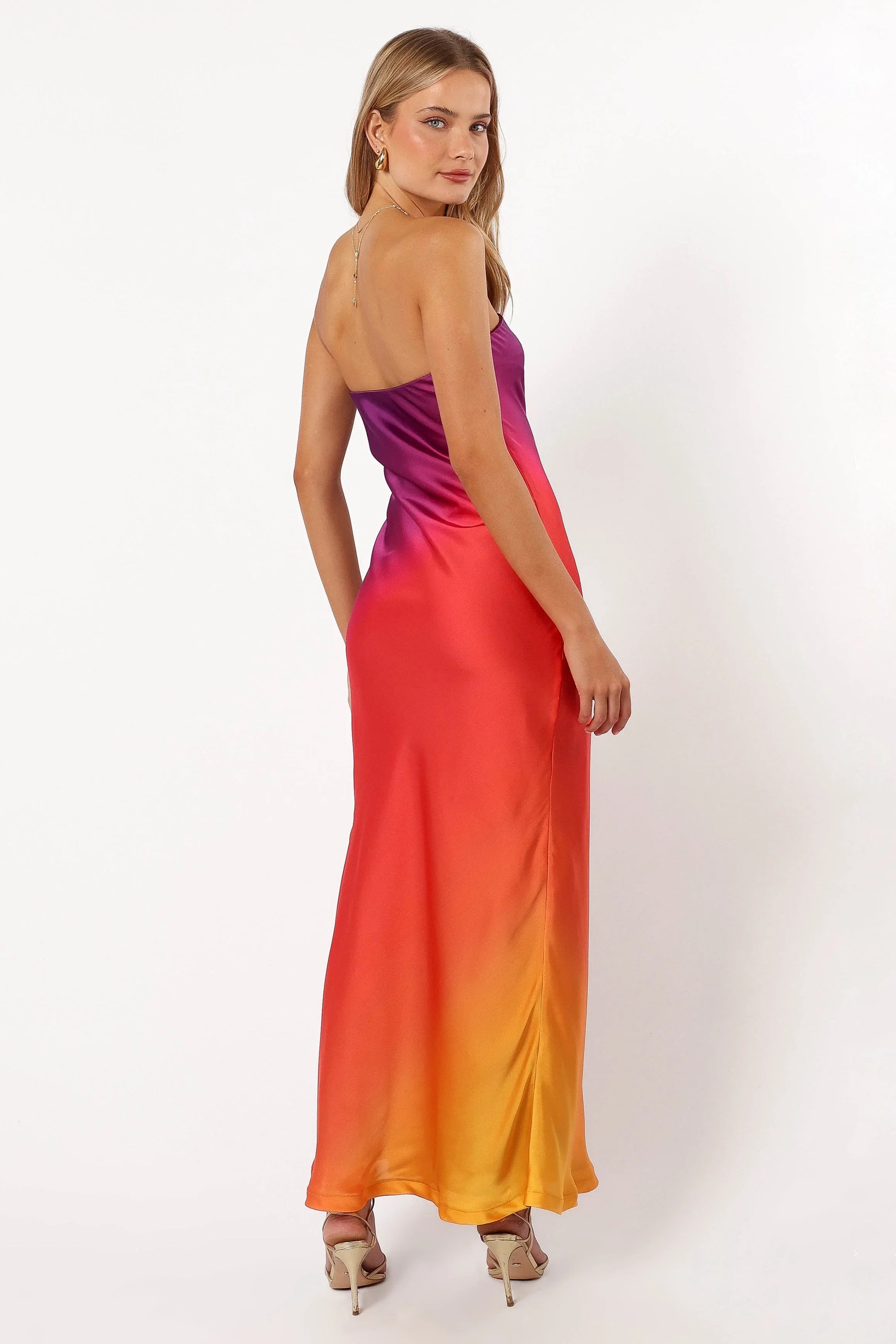 Mallory Strapless Maxi Dress Sunset Cosmo