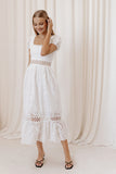 Melania Midi Dress White