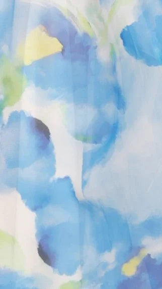 Amberose Maxi Dress Blue Green