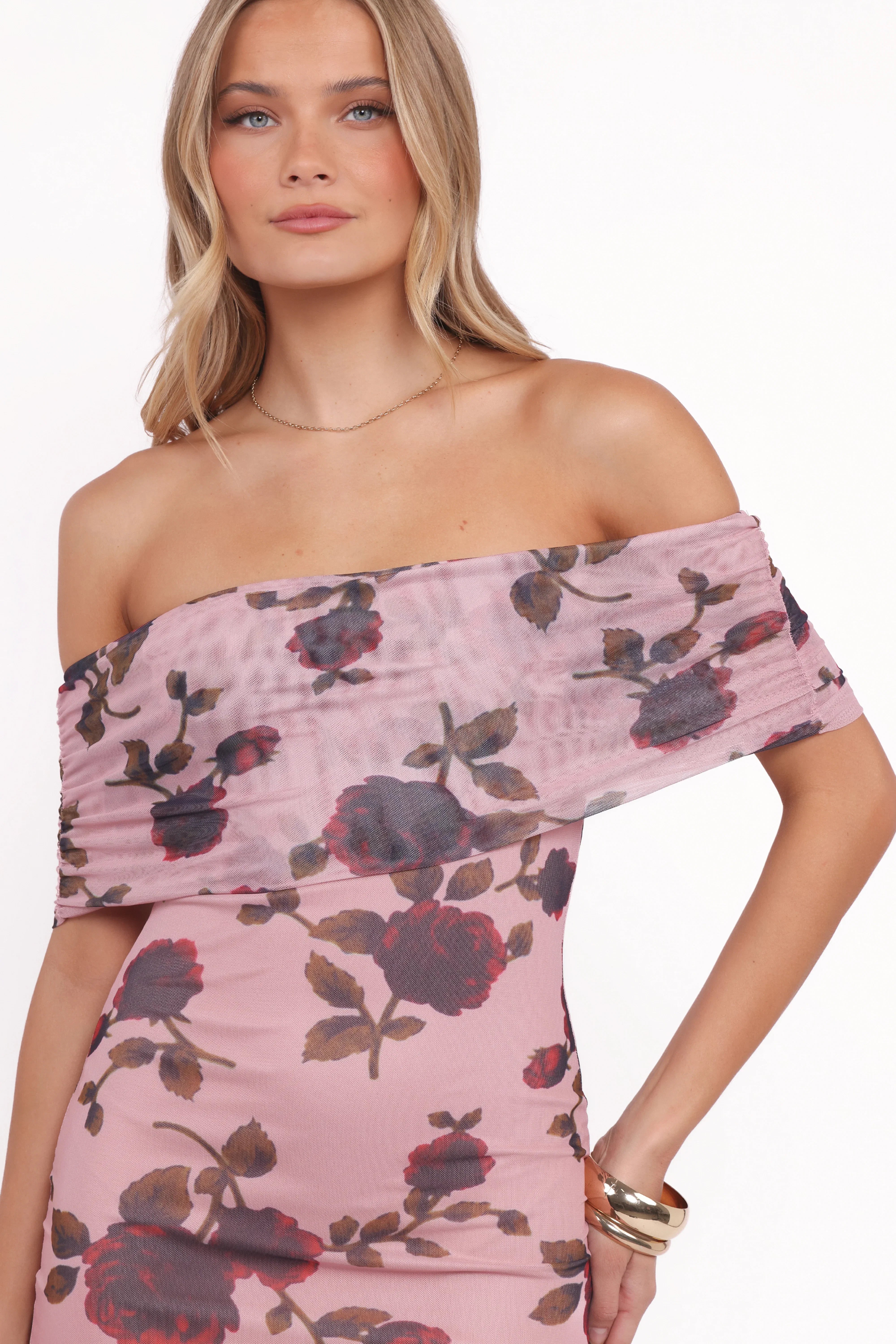 Indya Maxi Dress Pink Floral