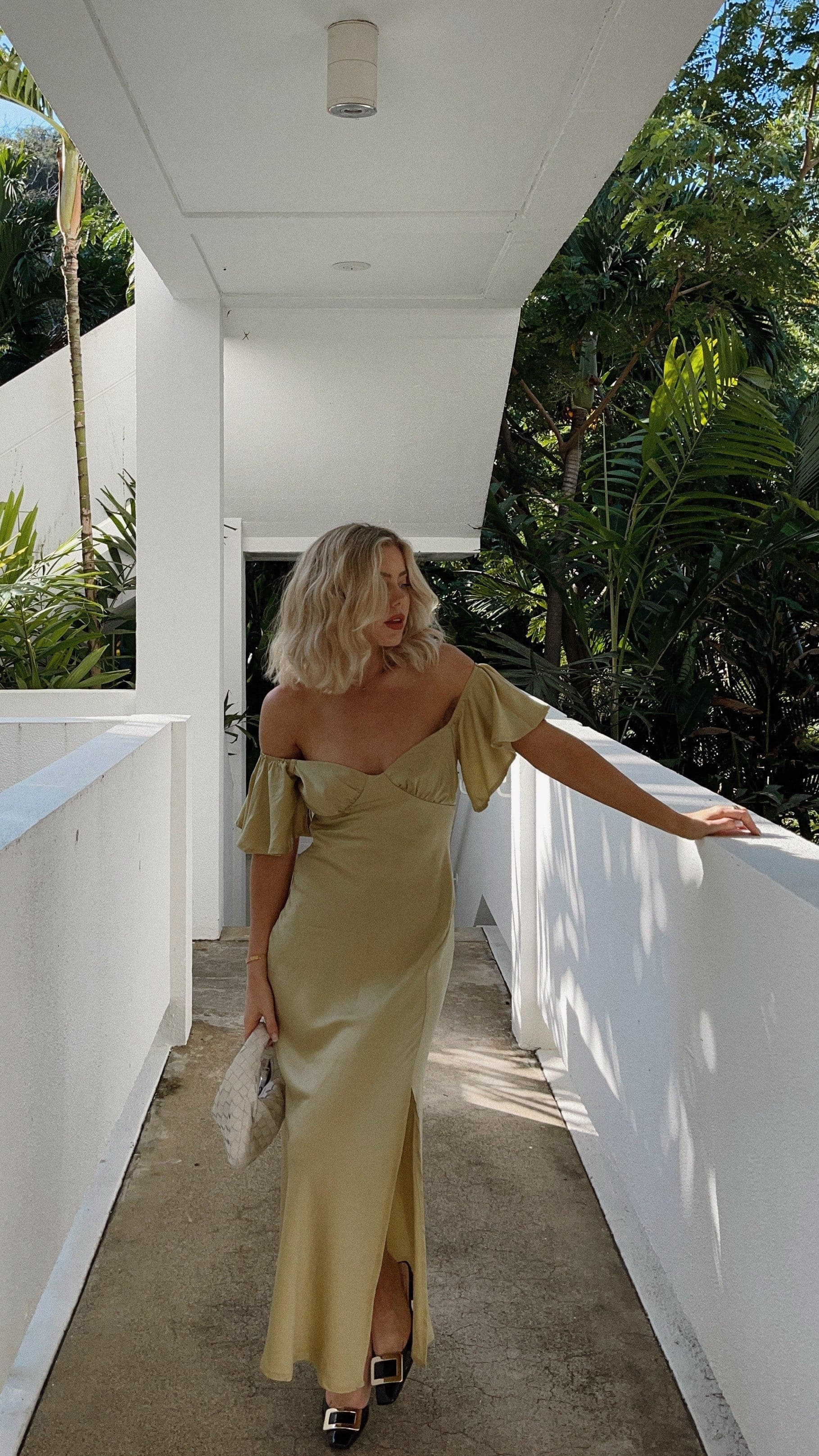 Louisa Midi Dress Olive