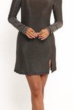 Taylor Metallic Mini Dress Gold