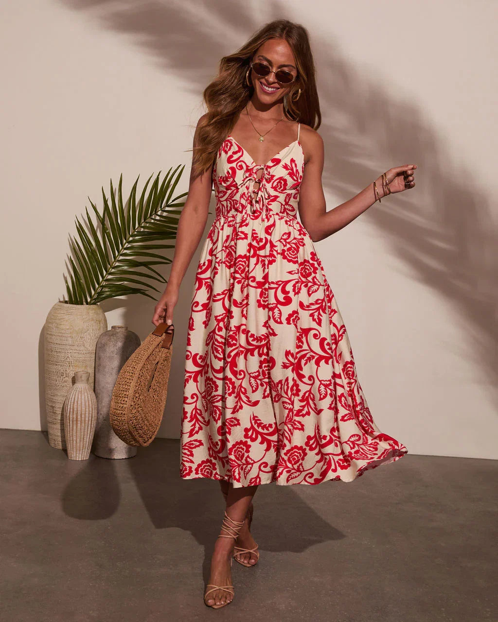 Lucie Abstract Midi Dress
