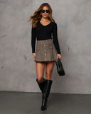 Day Glow Pleated Plaid Mini Skort