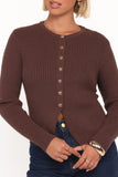 Circe Cardigan Top Chocolate