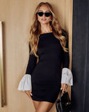 Briony Contrast Sleeve Mini Dress