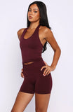 Zoom Seamless Shorts Merlot