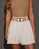Staci Straw Stretch Belt