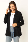 Ailani Button Front Blazer Black
