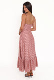 Ayana Midi Dress Pink Polka Dot