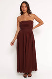 Kayt Strapless Dress Chocolate Brown