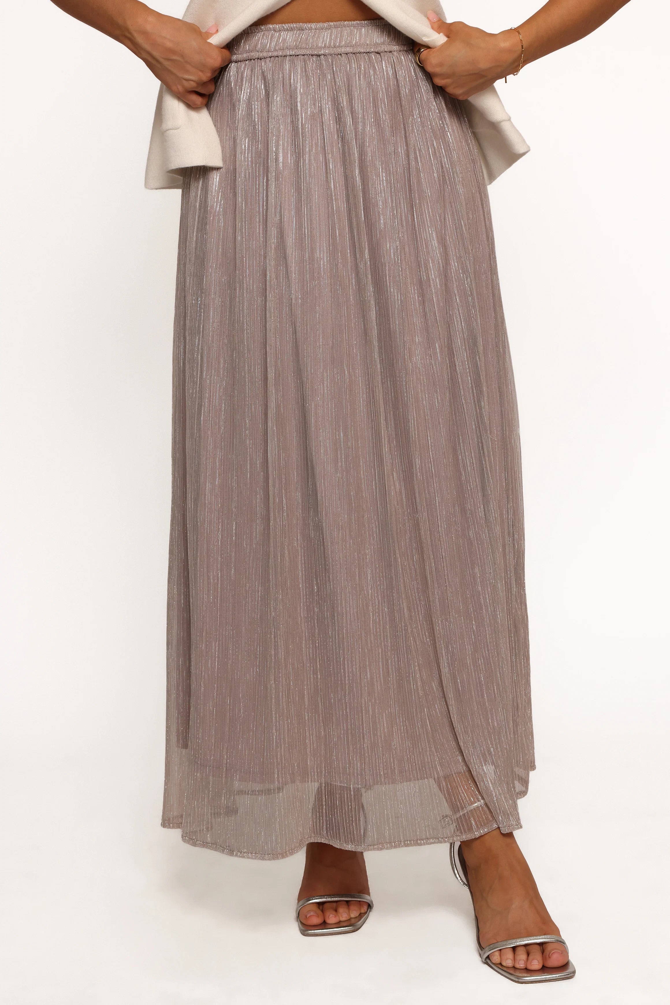 Tricia Maxi Skirt Silver