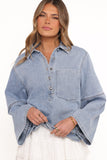 Celestia Denim Top Light Wash