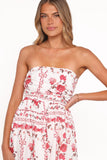 Noelia Romper Red Rose