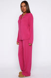 Pillow Talk Long Sleeve Pyjama Set Berry
