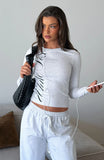 Luxurious Girl Long Sleeve Baby Tee Grey Marle