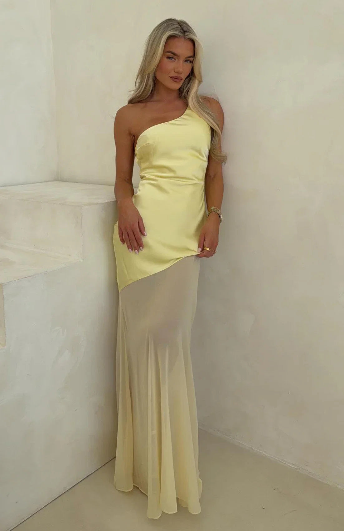 Vip Vibes Maxi Dress Lemon