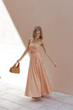 Serafina Two Piece Set Orange Beige Stripe