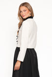 Jorah Twill Cropped Bow Jacket Cream