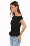 Lia Off Shoulder Top Black