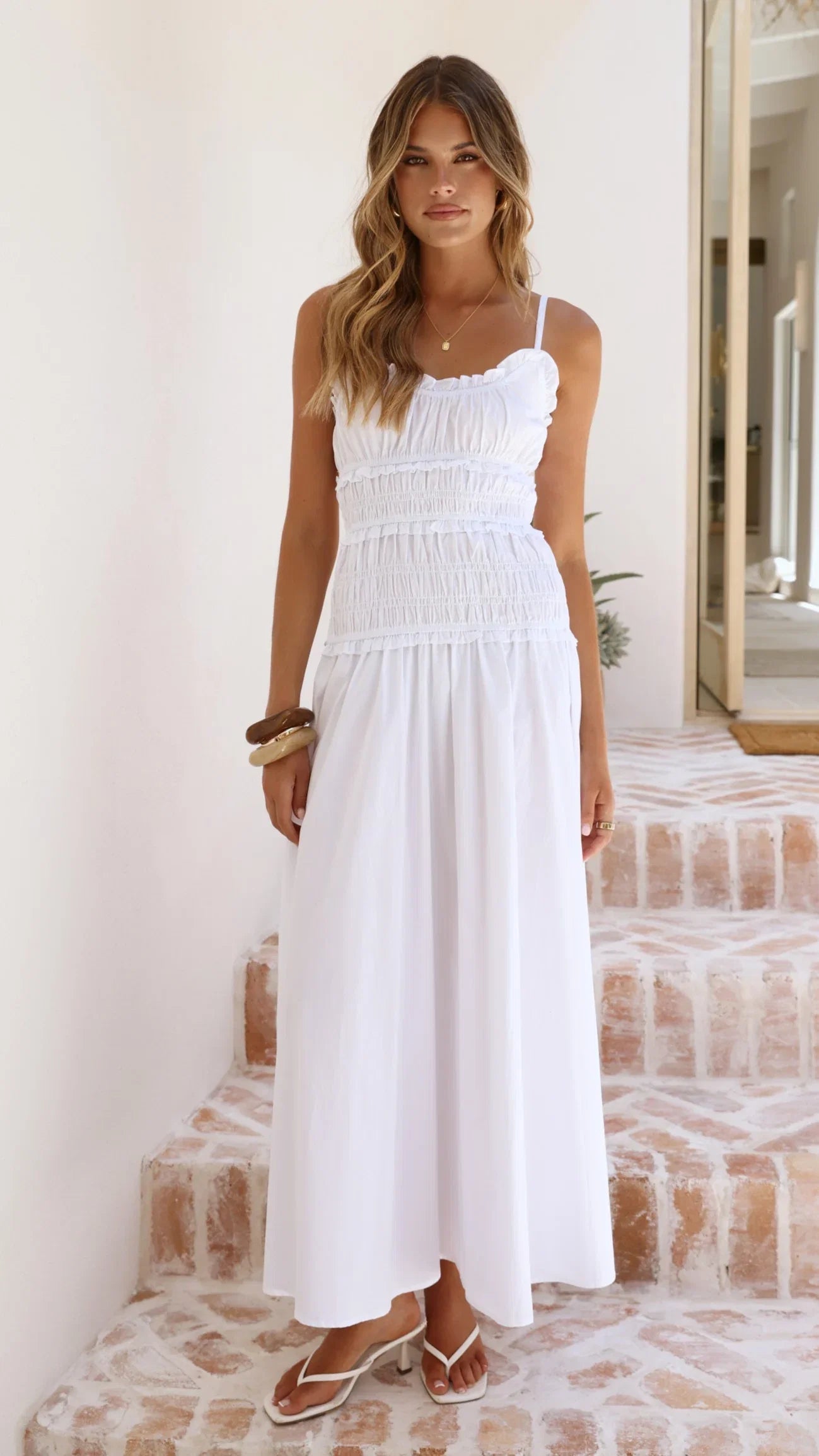 Vida Maxi Dress White