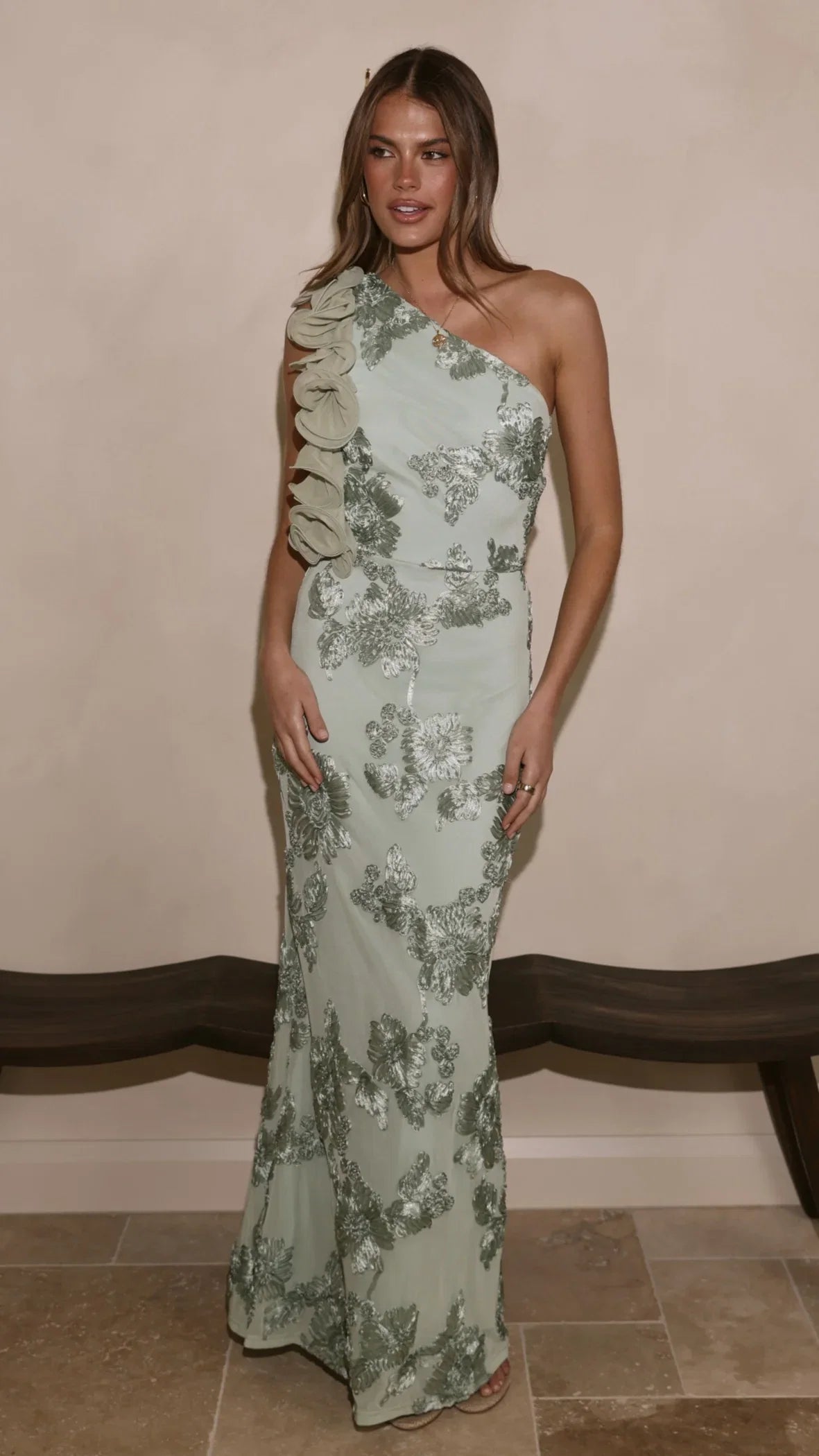 Darlee Maxi Dress Sage Floral