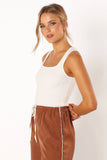 Yara Rib Knit Top White