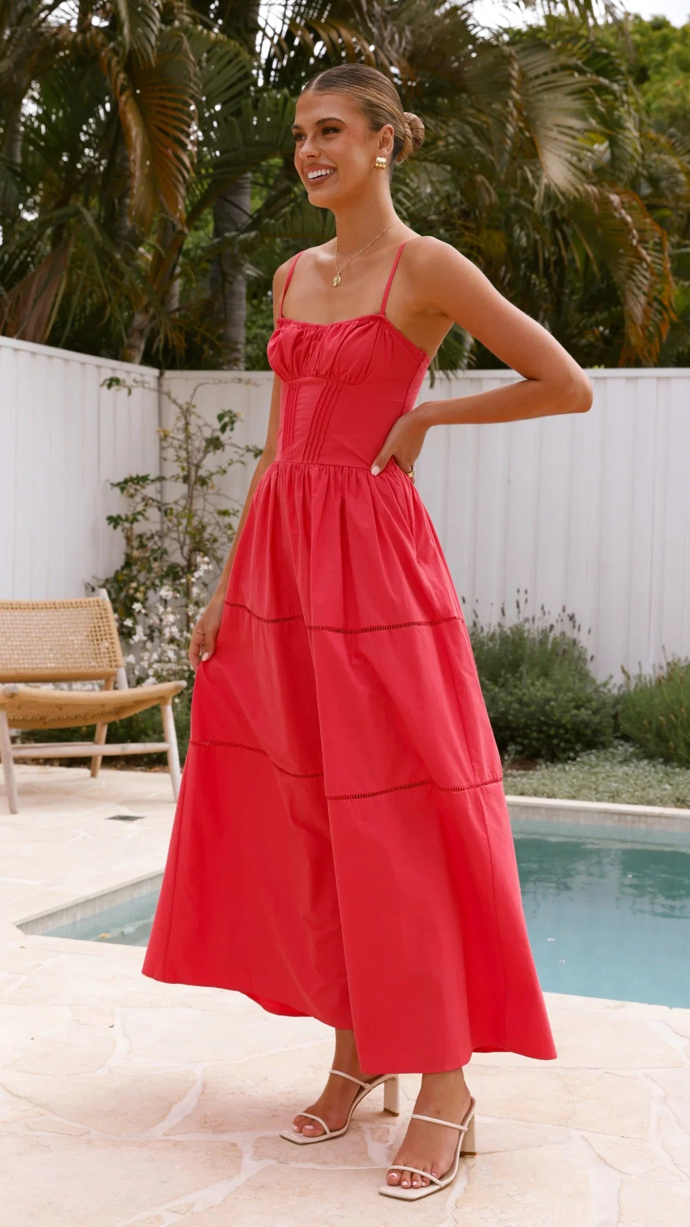 Isabella Maxi Dress Red